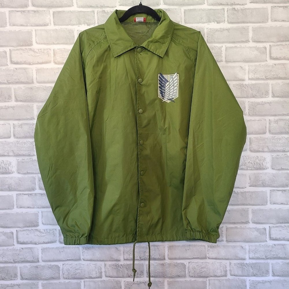 Attack on Titan Survey Corps Nylon Adult Track Jacket Emblem Size Med RN #120927